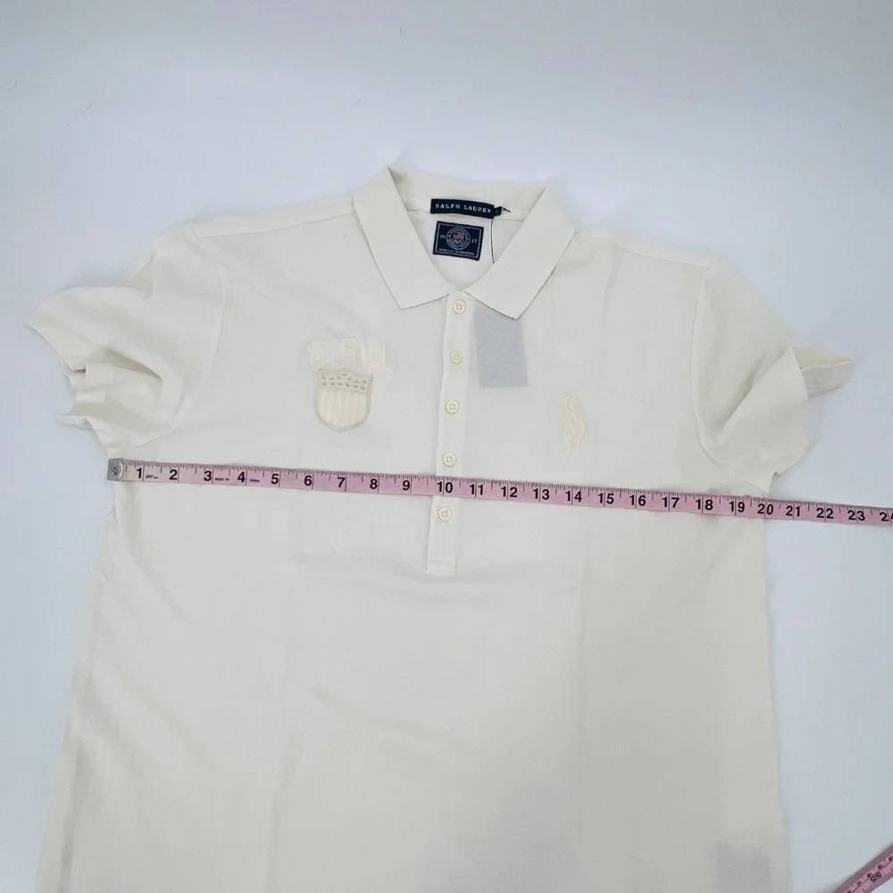 Ralph Lauren Olympic Team Polo L NWT Embroidered Pony USA Logo Relaxed Cotton